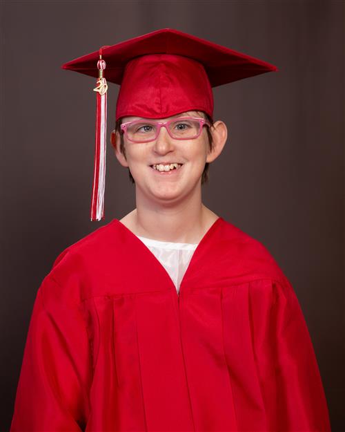 Kelsie in cap and gown 