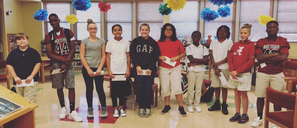 Students get their Battle of the Books acceptance letters. 