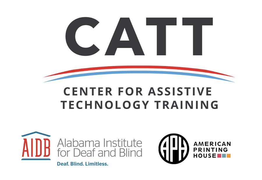 CATT logo, AIDB logo and APH logo below. CATT logo, AIDB logo and APH logo below.