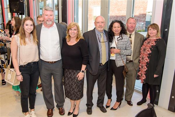 Virginia Williams, Ray Williams, Katie Williams, Frank McKinnon, Carolyn Jay Sims and Rhonda Sims. smile to camera.