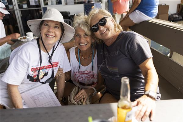 Dr. Keel, Rita and Dot smile to camera. 